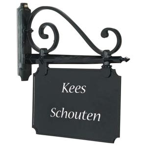 KS Verlichting UithangbordSignboard A aluminium - zwart - 5619