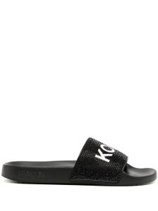 Michael Kors claquettes Gilmore à ornements strassés - Noir