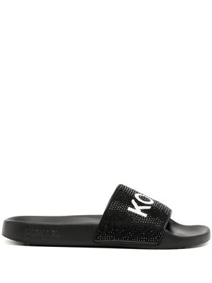 Michael Kors claquettes Gilmore à ornements strassés - Noir