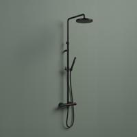 Hotbath Thermostatische Stortdoucheset Ace Geborsteld Zwart PVD