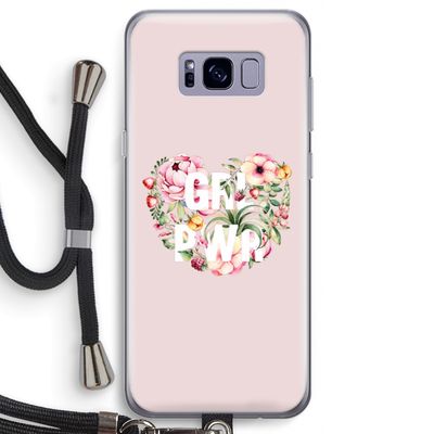 GRL PWR Flower: Samsung Galaxy S8 Transparant Hoesje met koord