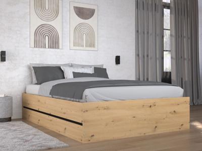 Kofferbed SAMMY 140x190 cm artisan eik/zwart