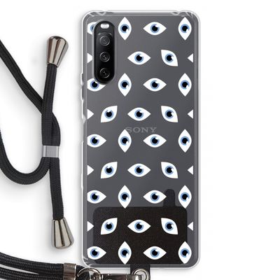 Eyes pattern: Sony Sony Xperia 10 III Transparant Hoesje met koord