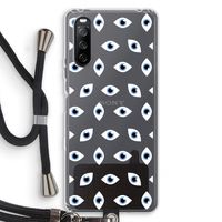 Eyes pattern: Sony Sony Xperia 10 III Transparant Hoesje met koord