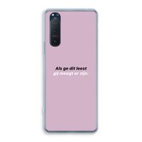 gij moogt er zijn: Sony Xperia 5 II Transparant Hoesje