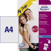 Avery-Zweckform My Design T-Shirt MD1001 Inkjet-textielfolie DIN A4 Voor licht textiel, Geoptimaliseerd voor inkjet 5 vellen