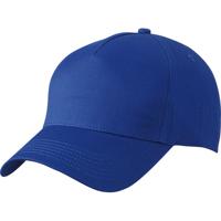 Baseball pet/cap 5 panels - 2x stuks - blauw - volwassenen - Voordelige caps - katoen