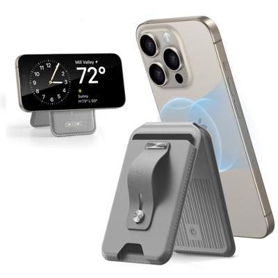 Geo Wallet Stand (HaloLock) with Built-in Find My - Grey