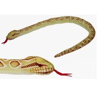 Slangen speelgoed artikelen gouden python knuffelbeest gevlekt 150 cm - thumbnail