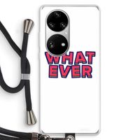 Whatever: Huawei P50 Pro Transparant Hoesje met koord Whatever: Huawei P50 Pro Transparant Hoesje met koord