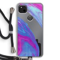 Zweverige regenboog: Pixel 4a Transparant Hoesje met koord Zweverige regenboog: Pixel 4a Transparant Hoesje met koord