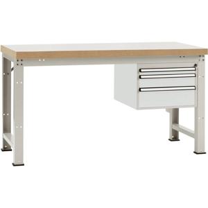 Manuflex WP5412.7035 Compleet werkbank reden PROFI standaard met Beuken massief-plaat, bxdxh = 1500 x 700 x 840 mm