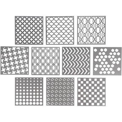 Creativ Company Sjabloon, afm 15x15 cm, dikte 0,31 mm, 10 vel/ 1 doos