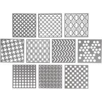 Creativ Company Sjabloon, afm 15x15 cm, dikte 0,31 mm, 10 vel/ 1 doos