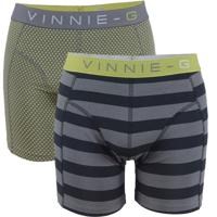 Vinnie-G boxershorts Lime Dot - Stripe 2-pack -L Vinnie-G boxershorts Lime Dot - Stripe 2-pack -L