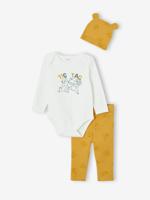 Set romper + broek + muts voor jongens Disney® Tic & Tac mosterdgeel - thumbnail