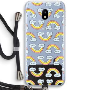 Regenboog: Samsung Galaxy J3 (2017) Transparant Hoesje met koord