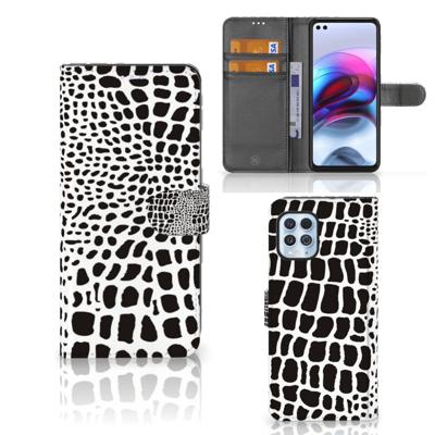 Motorola Moto G100 | Telefoonhoesje | Met pasjeshouder | Slangenprint
