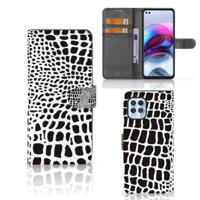Motorola Moto G100 | Telefoonhoesje | Met pasjeshouder | Slangenprint