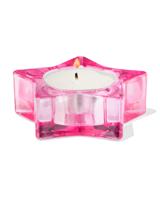 HEMA Sfeerlichthouder 7.2x2.4x7.2cm glas ster roze