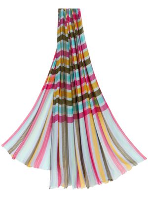 ETRO écharpe frangée à motif géométrique - Bleu