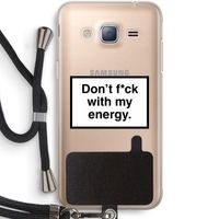 My energy: Samsung Galaxy J3 (2016) Transparant Hoesje met koord