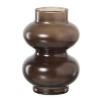 Vaas met bollingen - zwart - ø12.5x18 cm Vaas met bollingen - zwart - ø12.5x18 cm