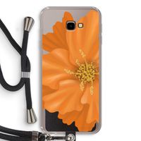 Orange Ellila flower: Samsung Galaxy J4 Plus Transparant Hoesje met koord