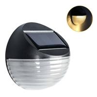 2 stuks zonne-energie licht sensor 6 energiebesparende lamp LED muur licht buiten tuin hek waterdichte lamp nachtlampje (warm wit)