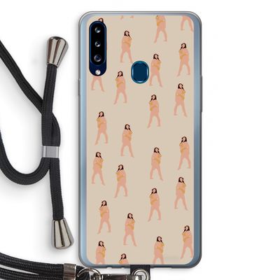 You're so golden: Samsung Galaxy A20s Transparant Hoesje met koord