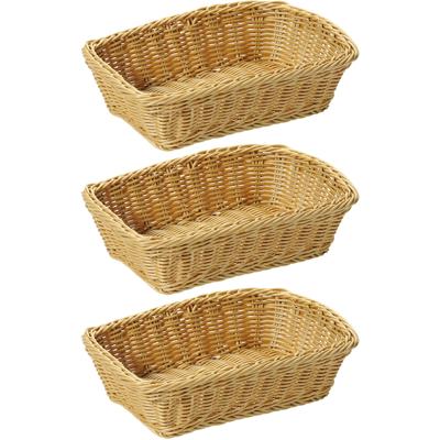 Kesper Broodmand - 3x - rechthoekig - 20x30x8,5 cm - fruitmand - beige Kesper Broodmand - 3x - rechthoekig - 20x30x8,5 cm - fruitmand - beige