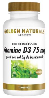 Golden Naturals Vitamine D3 75mcg Capsules