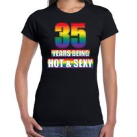 Hot en sexy 35 jaar verjaardag cadeau t-shirt zwart voor dames - Gay/ LHBT kleding / outfit