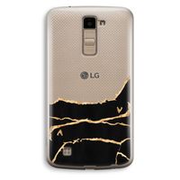 Gouden marmer: LG K10 (2016) Transparant Hoesje