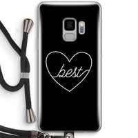 Best heart black: Samsung Galaxy S9 Transparant Hoesje met koord