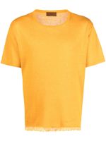 Alanui t-shirt en lin à logo brodé - Jaune - thumbnail