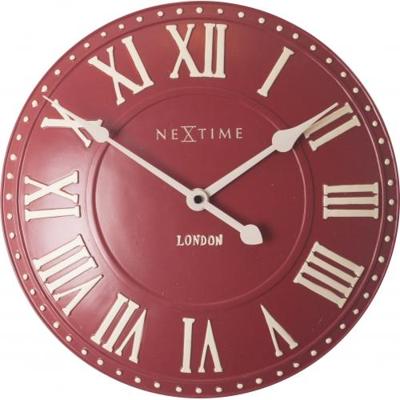 NeXtime klok 3083ro london roman, ø34.5 cm, wall, red/ white