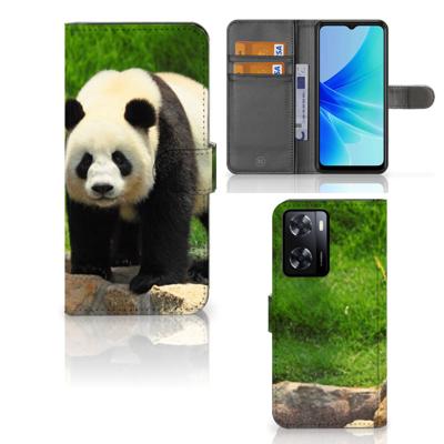 PPO A57 | A57s | A77 4G | Telefoonhoesje | Met pasjeshouder | Panda
