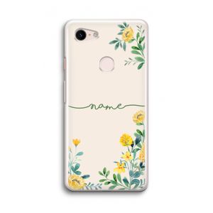 Gele bloemen: Google Pixel 3 Transparant Hoesje