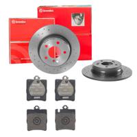 Remmenset, remschijf BREMBO, Remschijftype: Geperforeerd, Inbouwplaats: Achteras: , u.a. für Mercedes-Benz - thumbnail