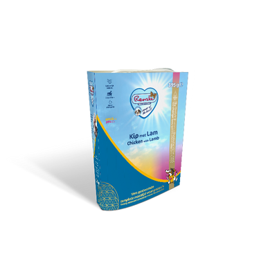 Renske Vers Vlees gestoomd kip en lam Puppy vanaf 2,5week natvoer 395gr