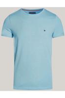 Tommy Hilfiger Regular Fit T-Shirt ronde hals blauw, Effen