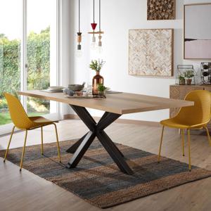 Kave Home Eettafel Argo - Zwart/Eiken