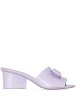 Ferragamo mules Viva Bow 55 mm en cuir - Violet