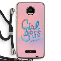 Girl boss: Motorola Moto Z Force Transparant Hoesje met koord