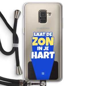 Laat de zon in je hart: Samsung Galaxy A8 (2018) Transparant Hoesje met koord