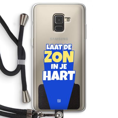 Laat de zon in je hart: Samsung Galaxy A8 (2018) Transparant Hoesje met koord