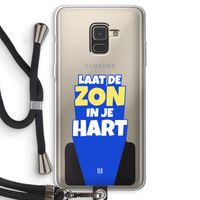 Laat de zon in je hart: Samsung Galaxy A8 (2018) Transparant Hoesje met koord