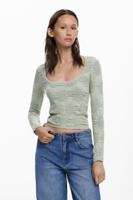 Fijne trui met texturen - GREEN - M