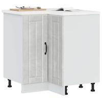 Keuken hoekonderkast Lucca bewerkt hout betongrijs